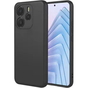 Phonesta Soft Silk Silikon Back Cover Hülle für Xiaomi Redmi Note 14 5G - Schwarz