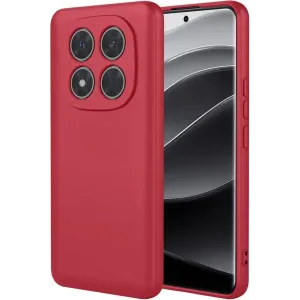 Phonesta Soft Silk Silikon Back Cover Hülle für Xiaomi Redmi Note 14 Pro Plus - Rot