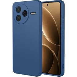 Phonesta Soft Silk Silikon Back Cover Hülle für Xiaomi Poco F7 Pro - Dunkelblau