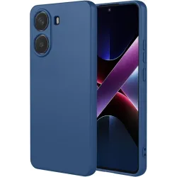 Phonesta Soft Silk Silikon Back Cover Hülle für Xiaomi Poco X7 Pro - Dunkelblau