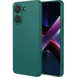 Phonesta Soft Silk Silikon Back Cover Hülle für Xiaomi Poco X7 Pro - Dunkelgrün