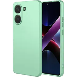 Phonesta Soft Silk Silikon Back Cover Hülle für Xiaomi Poco X7 Pro - Matcha Grün
