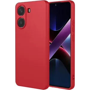 Phonesta Soft Silk Silikon Back Cover Hülle für Xiaomi Poco X7 Pro - Rot