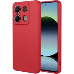 Phonesta Soft Silk Silikon Back Cover Hülle für Xiaomi Redmi Note 14S/13 Pro / Xiaomi Poco M6 Pro - Rot