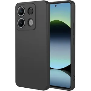 Phonesta Soft Silk Silikon Back Cover Hülle für Xiaomi Redmi Note 14S/13 Pro / Xiaomi Poco M6 Pro - Schwarz