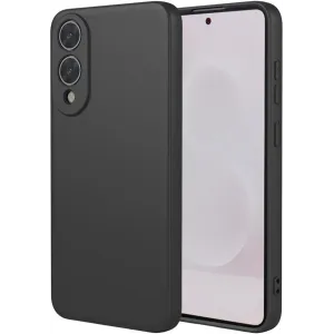 Phonesta Soft Silk Silikon Back Cover Hülle für Samsung Galaxy S25 Edge - Schwarz