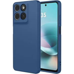 Phonesta Soft Silk Silikon Back Cover Hülle für Motorola Moto G57 Power - Dunkelblau