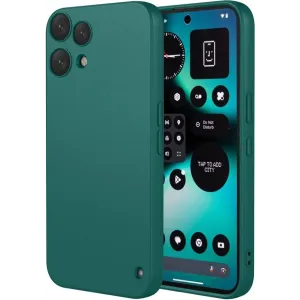 Phonesta Soft Silk Silikon Back Cover Hülle für Nothing Phone (3a) Lite - Dunkelgrün