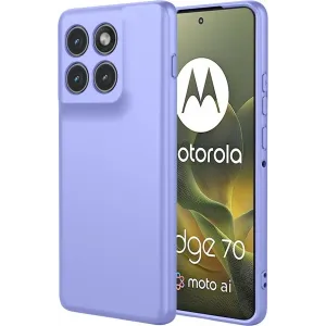 Phonesta Soft Silk Silikon Back Cover Hülle für Motorola Edge 70 - Lila