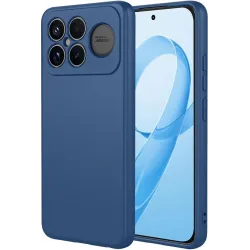 Phonesta Soft Silk Silikon Back Cover Hülle für Xiaomi Poco F8 Ultra - Dunkelblau