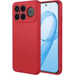 Phonesta Soft Silk Silikon Back Cover Hülle für Xiaomi Poco F8 Ultra - Rot