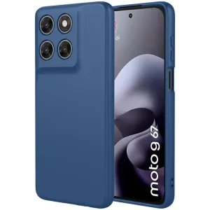Phonesta Soft Silk Silikon Back Cover Hülle für Motorola Moto G67/G77 - Dunkelblau