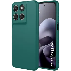 Phonesta Soft Silk Silikon Back Cover Hülle für Motorola Moto G67/G77 - Dunkelgrün
