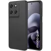 Phonesta Soft Silk Silikon Back Cover Hülle für Motorola Moto G67/G77 - Schwarz