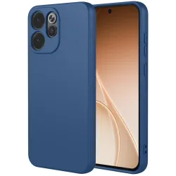 Phonesta Soft Silk Silikon Back Cover Hülle für Oppo Reno15 Pro Max - Dunkelblau