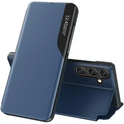 Phonesta Smart Side View Book Klapphülle für Samsung Galaxy S25 Plus/S24 Plus - Blau