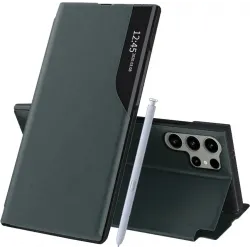 Phonesta Smart Side View Book Klapphülle für Samsung Galaxy S25 Ultra - Grün