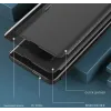 Phonesta Smart Side View Book Klapphülle für Samsung Galaxy S25/S24 - Schwarz 3