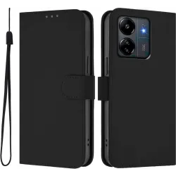 Phonesta Soft Skin Book Wallet Klapphülle für Xiaomi Redmi 13C 4G - Schwarz