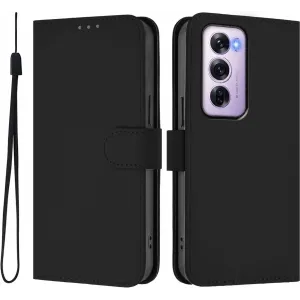 Phonesta Soft Skin Book Wallet Klapphülle für Oppo Reno12 Pro - Schwarz