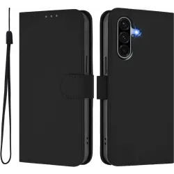 Phonesta Soft Skin Book Wallet Klapphülle für Samsung Galaxy A36 - Schwarz