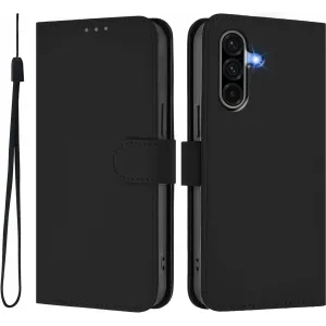 Phonesta Soft Skin Book Wallet Klapphülle für Samsung Galaxy A36 - Schwarz