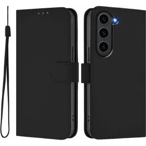 Phonesta Soft Skin Book Wallet Klapphülle für Samsung Galaxy S23 FE - Schwarz