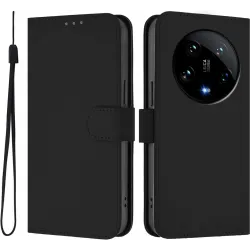 Phonesta Soft Skin Book Wallet Klapphülle für Xiaomi 14 Ultra - Schwarz