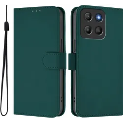 Phonesta Soft Skin Book Wallet Klapphülle für Motorola Moto G17/G17 Power/G15/G15 Power - Dunkelgrün