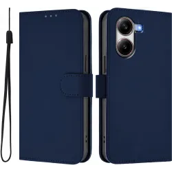 Phonesta Soft Skin Book Wallet Klapphülle für Xiaomi Poco X7 Pro - Dunkelblau
