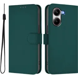 Phonesta Soft Skin Book Wallet Klapphülle für Xiaomi Poco X7 Pro - Dunkelgrün