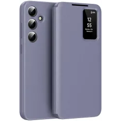 Phonesta Smart Window Book Wallet Klapphülle für Samsung Galaxy S25 - Lila