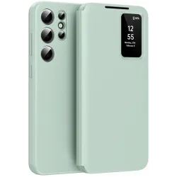 Phonesta Smart Window Book Wallet Klapphülle für Samsung Galaxy S25 Ultra - Hellgrün