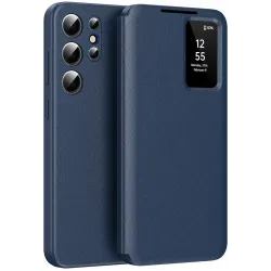 Phonesta Smart Window Book Wallet Klapphülle für Samsung Galaxy S24 Ultra - Dunkelblau