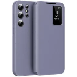 Phonesta Smart Window Book Wallet Klapphülle für Samsung Galaxy S24 Ultra - Lila