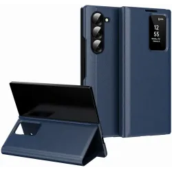 Phonesta Smart Window Book Wallet Klapphülle für Samsung Galaxy Z Fold 6 - Dunkelblau