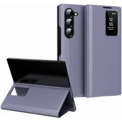 Phonesta Smart Window Book Wallet Klapphülle für Samsung Galaxy Z Fold 6 - Lila