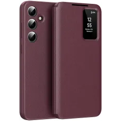 Phonesta Smart Window Book Wallet Klapphülle für Samsung Galaxy A55 - Bordeaux