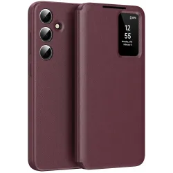 Phonesta Smart Window Book Wallet Klapphülle für Samsung Galaxy A36/A56 - Bordeaux