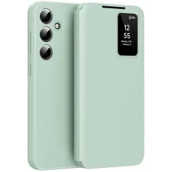 Phonesta Smart Window Book Wallet Klapphülle für Samsung Galaxy A36/A56 - Hellgrün