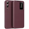 Phonesta Smart Window Book Wallet Klapphülle für Samsung Galaxy S25 Edge - Bordeaux