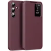 Phonesta Smart Window Book Wallet Klapphülle für Samsung Galaxy S25 FE - Bordeaux 0