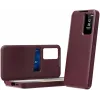 Phonesta Smart Window Book Wallet Klapphülle für Samsung Galaxy S25 FE - Bordeaux 1