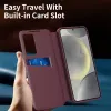 Phonesta Smart Window Book Wallet Klapphülle für Samsung Galaxy S25 FE - Bordeaux 8