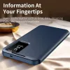 Phonesta Smart Window Book Wallet Klapphülle für Samsung Galaxy S25 FE - Dunkelblau 5