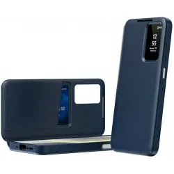 Phonesta Smart Window Book Wallet Klapphülle für Samsung Galaxy A37 - Dunkelblau