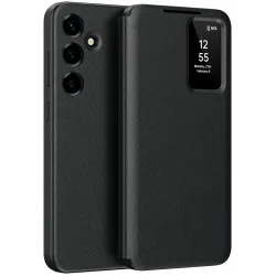 Phonesta Smart Window Book Wallet Klapphülle für Samsung Galaxy A37 - Schwarz