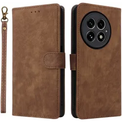 Phonesta Vintage Skin Book Wallet Klapphülle für OnePlus 13 - Braun