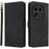 Phonesta Vintage Skin Book Wallet Klapphülle für OnePlus 13 - Schwarz