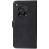 Phonesta Vintage Skin Book Wallet Klapphülle für OnePlus 12R - Schwarz 9